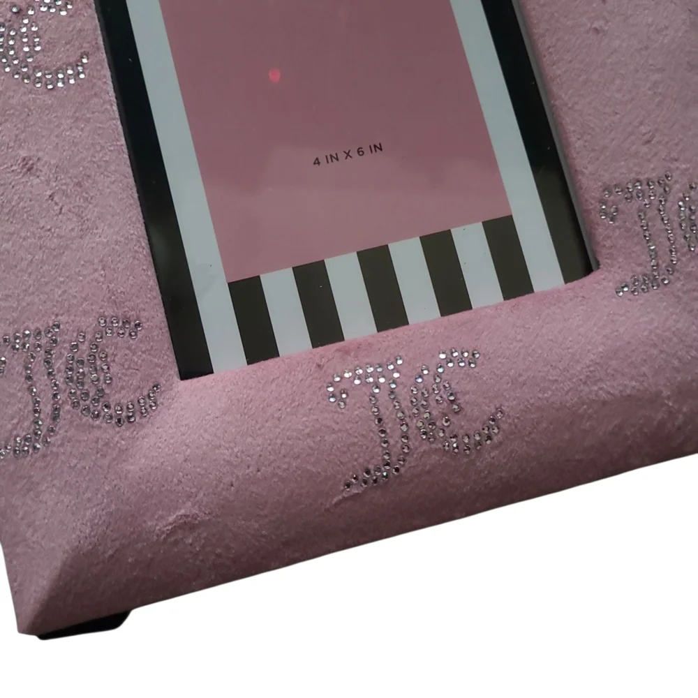 Juicy Couture Pink Faux Suede Photo Frame - 4x6